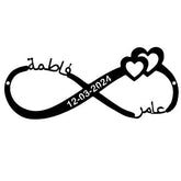 Urdu Customised Wedding Gift with Couple's Names | Metal Infinity Heart | Personalised Marriage Gifts | Customised Couple Gift | Custom Gifts